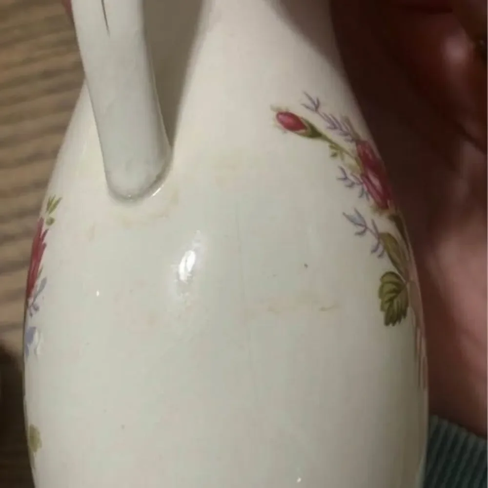 Vintage Japan Moss Rose Oil & Vinegar Cruet Set w/ Stoppers